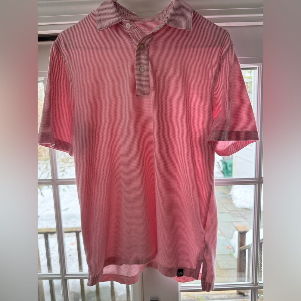 Southern Tide Men's Pink Micro-Striped Polo